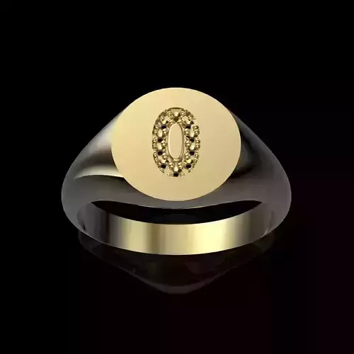 10mm x 10mm Round Signet Prong Setting Dia-O Ring