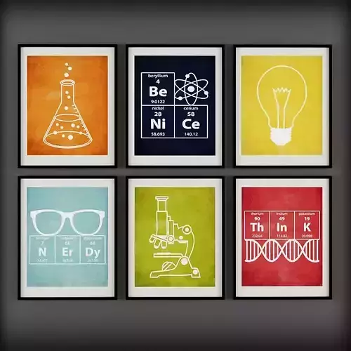 Picture Frames Low-poly 3D model