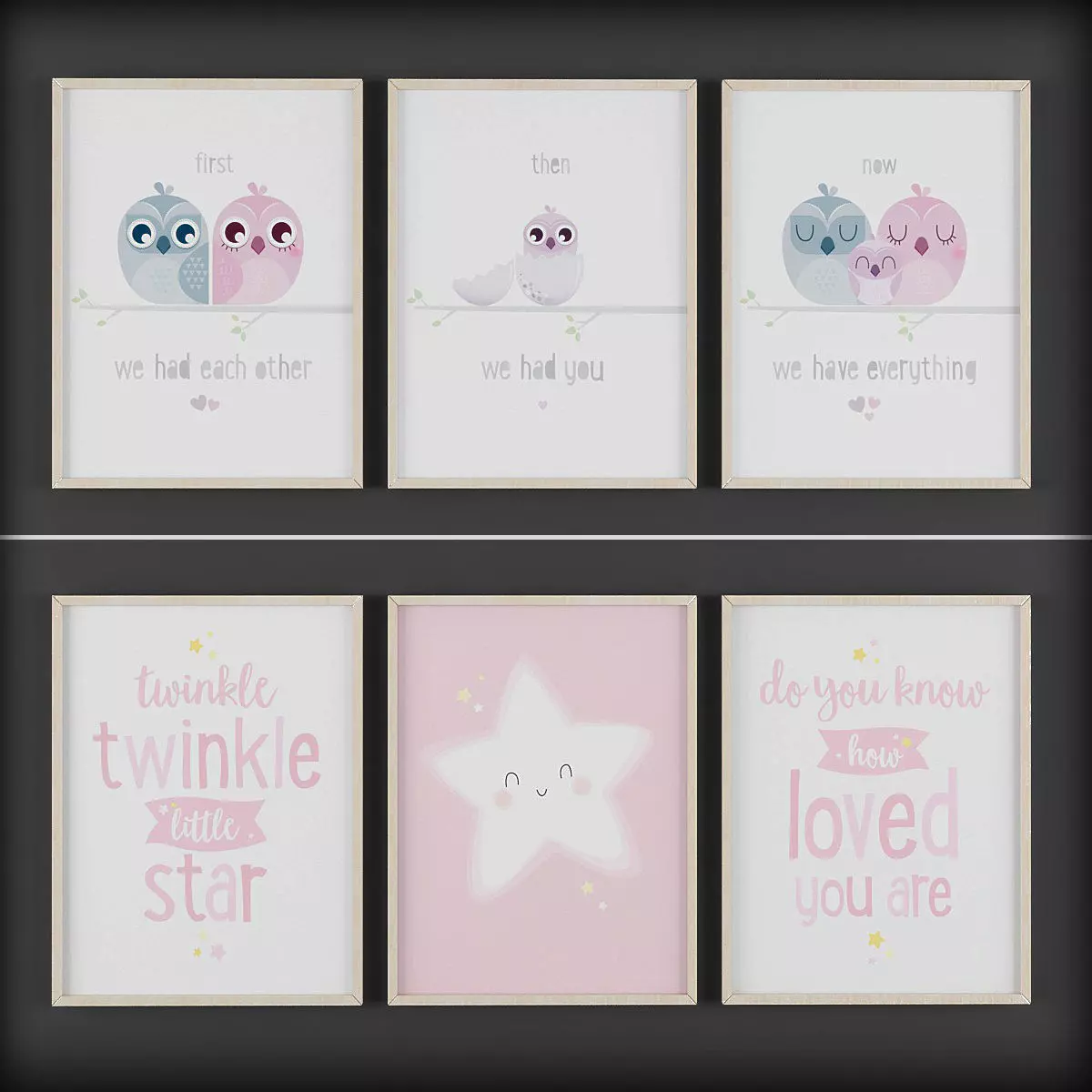 Picture Frames Low-poly 3D model_0