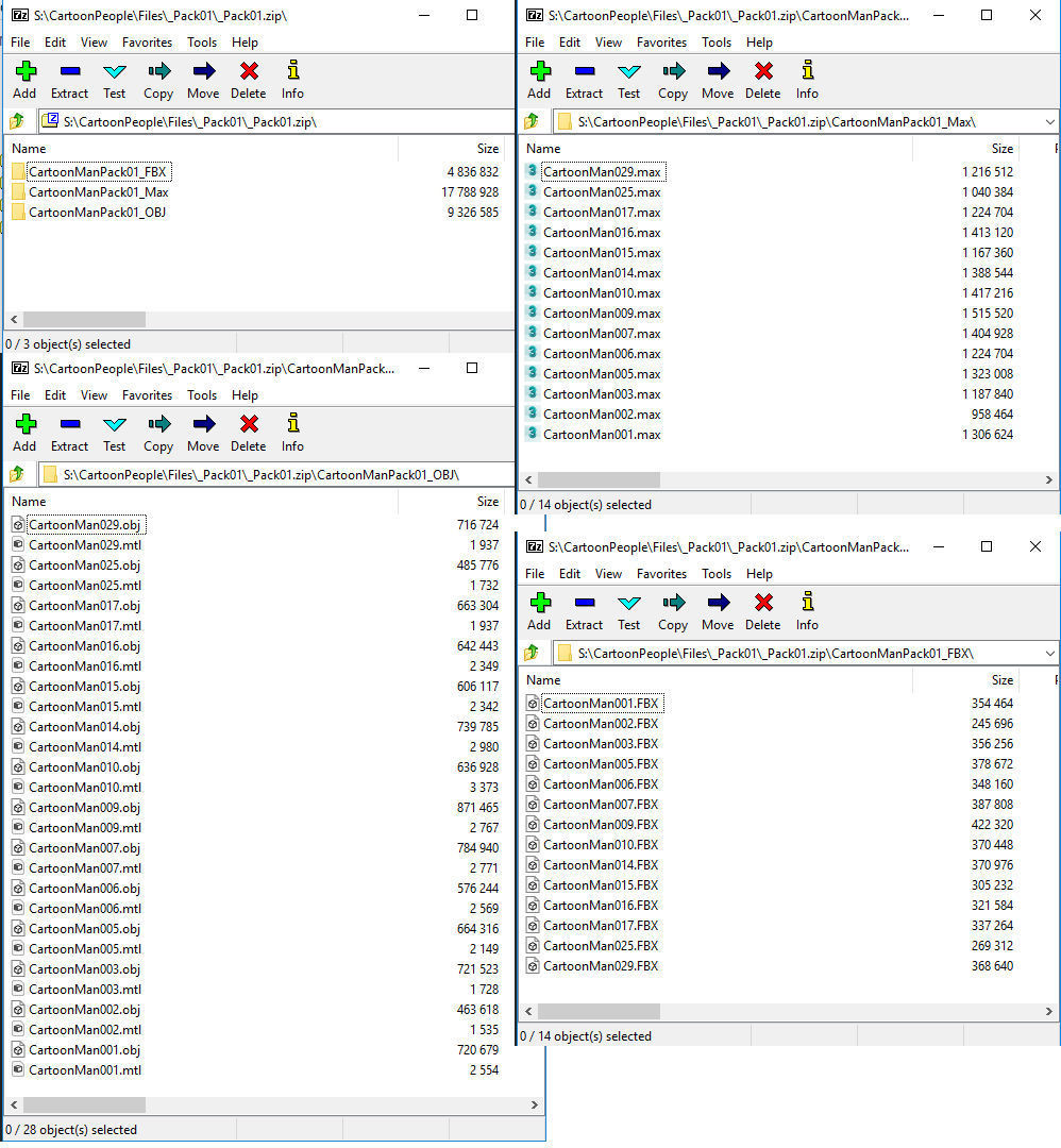 Cartoon Man Character Pack1 3D model_16