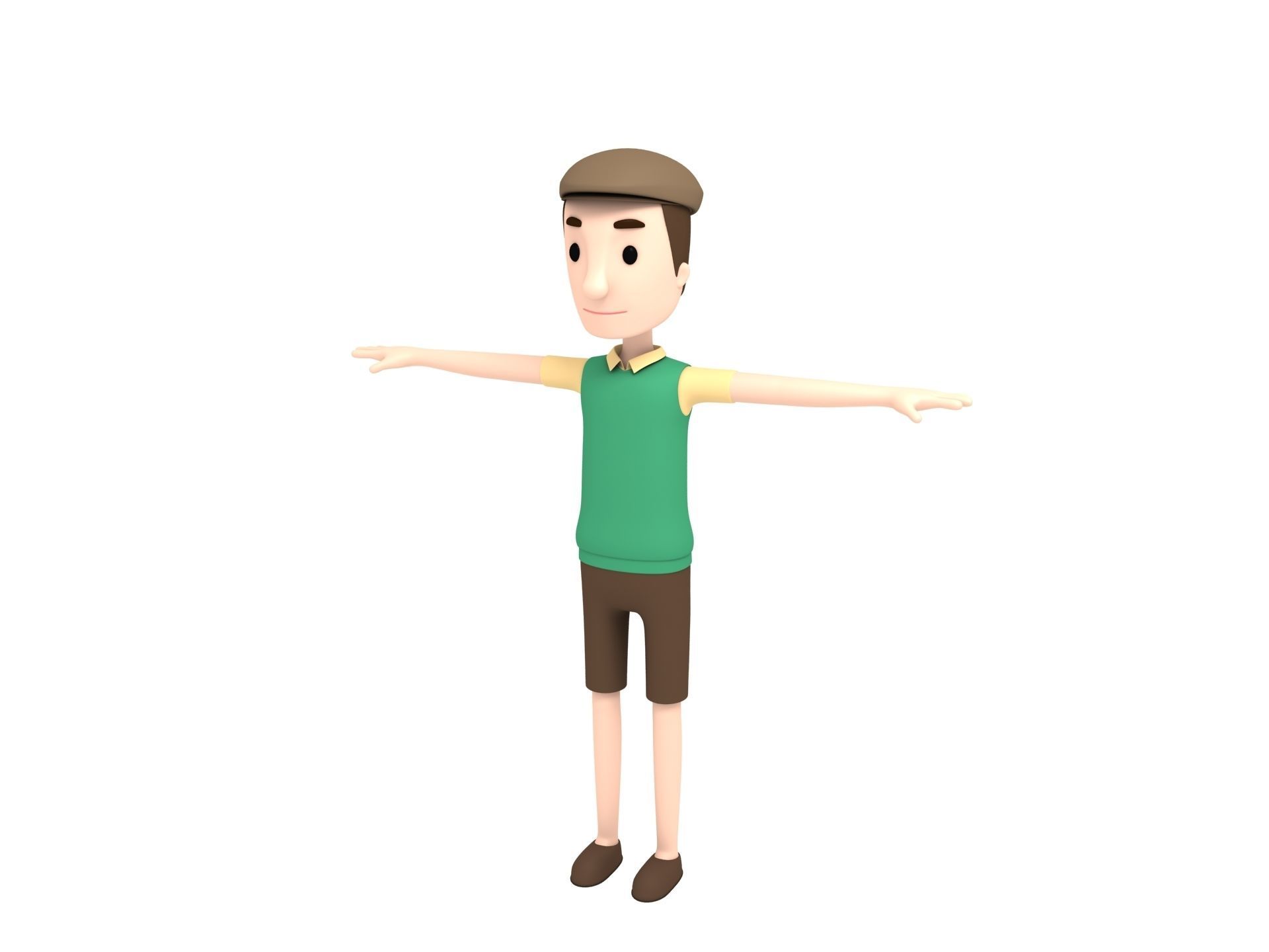 Cartoon Man Character Pack1 3D model_6