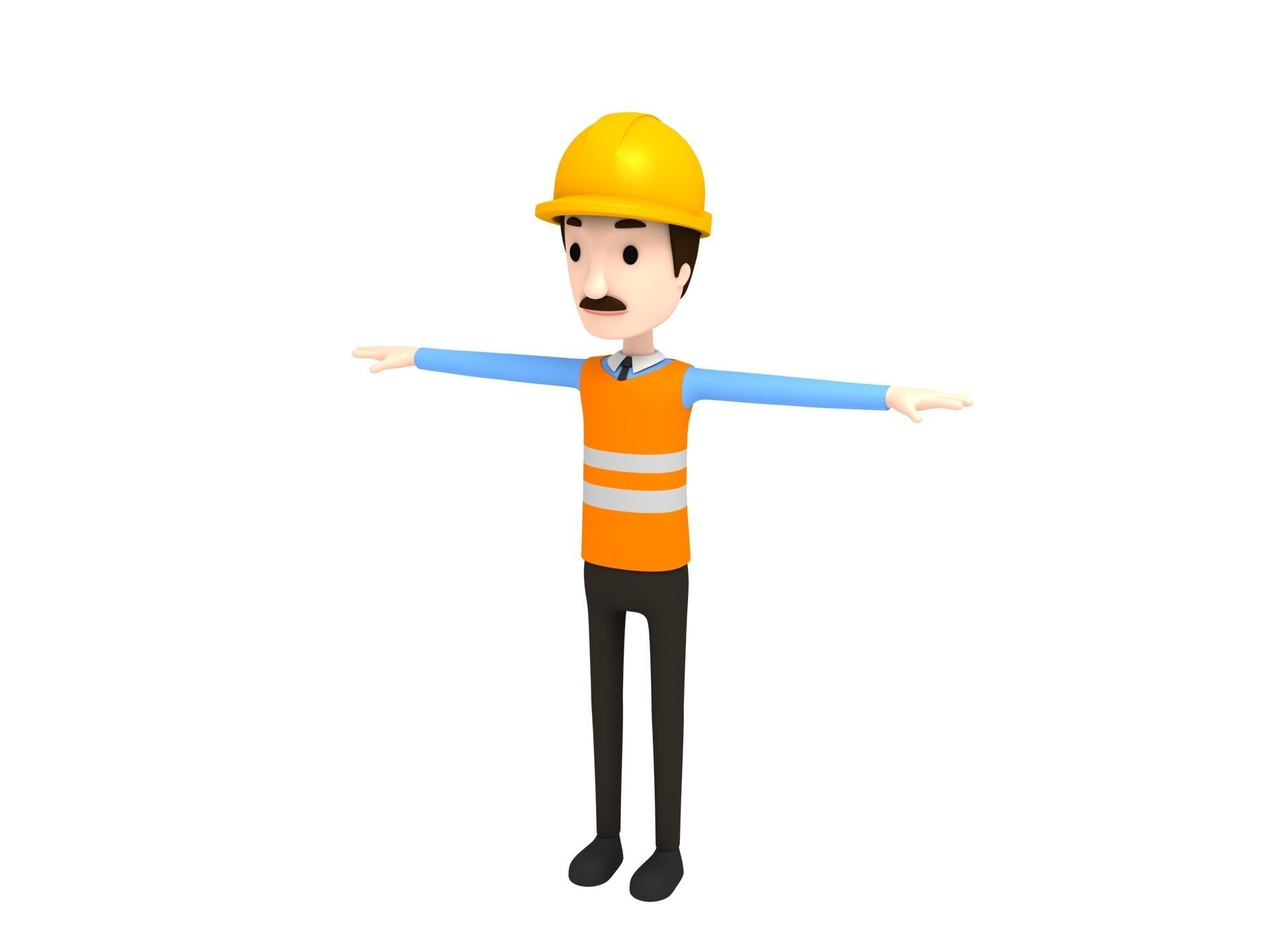 Cartoon Man Character Pack1 3D model_2