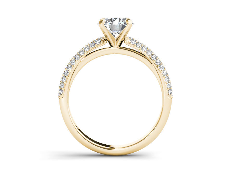 Solitaire ring 3dm stl render detail 3D print model 3D print model_8