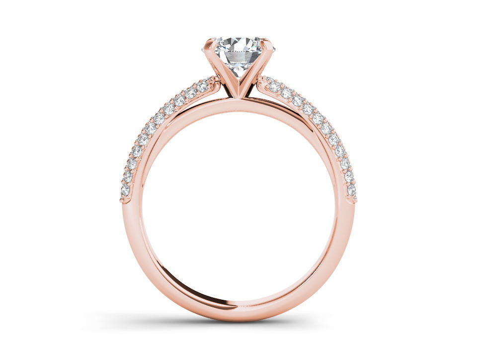 Solitaire ring 3dm stl render detail 3D print model 3D print model_2