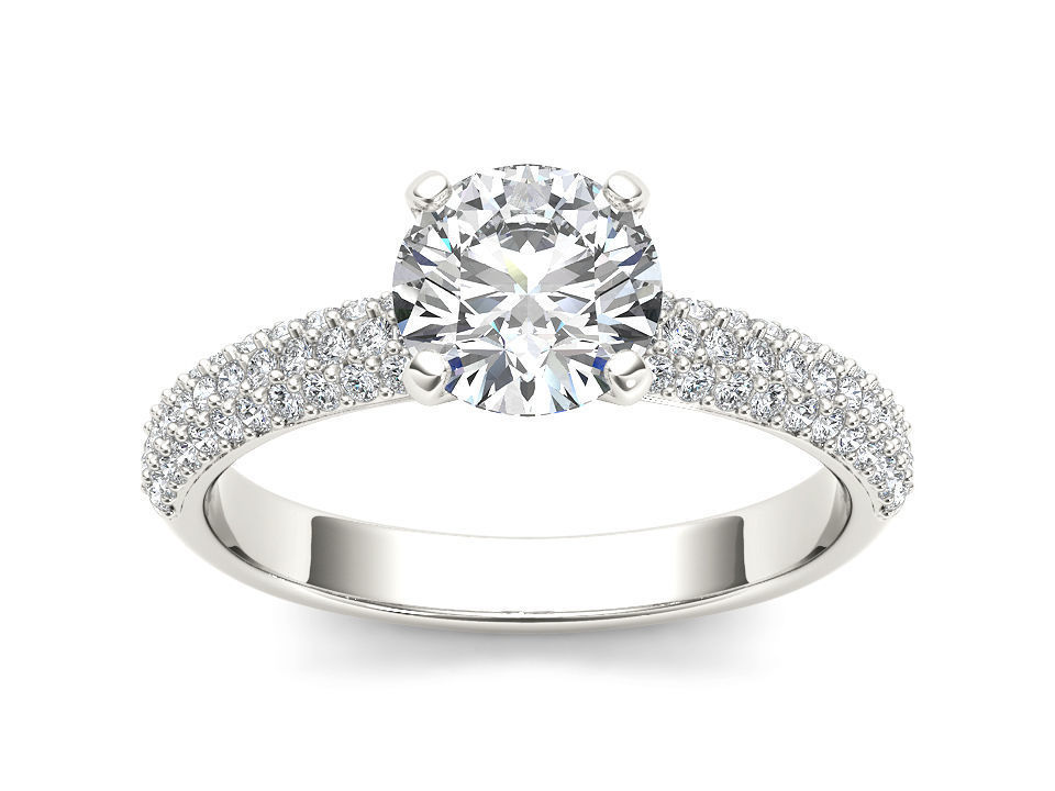 Solitaire ring 3dm stl render detail 3D print model 3D print model_6