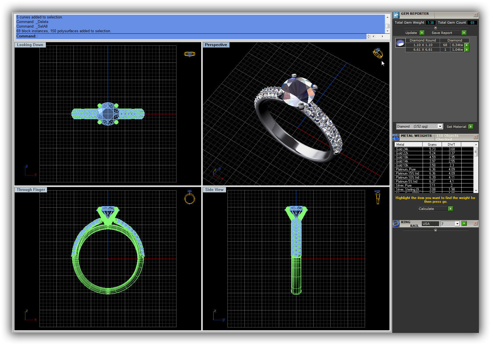 Solitaire ring 3dm stl render detail 3D print model 3D print model_1