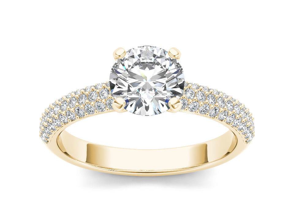 Solitaire ring 3dm stl render detail 3D print model 3D print model_9