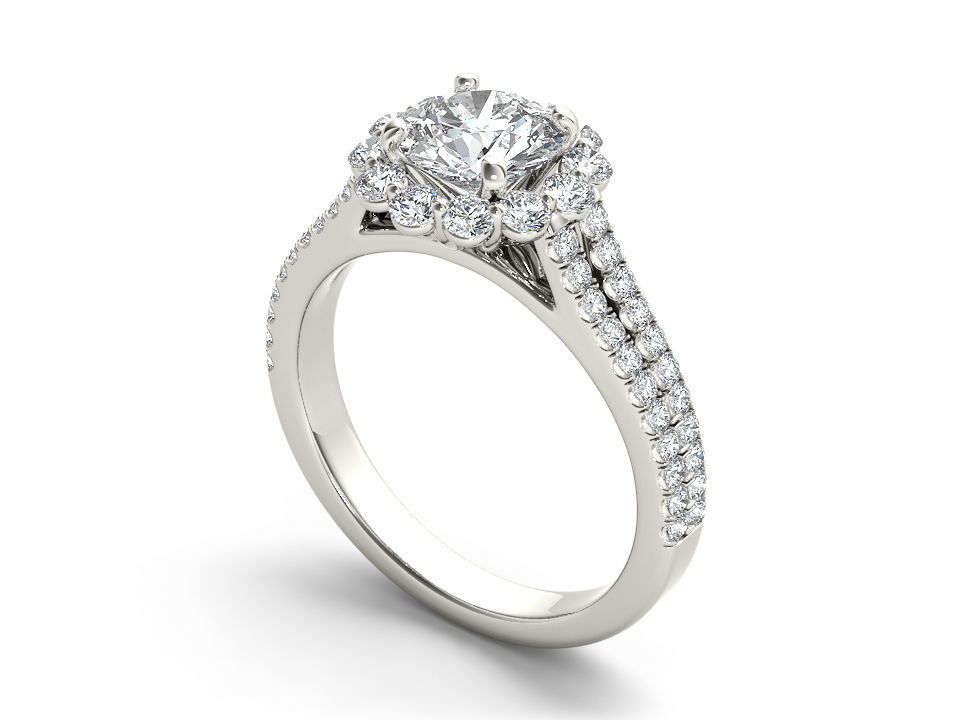 Solitaire ring 3dm stl render detail 3D print model 3D print model_3