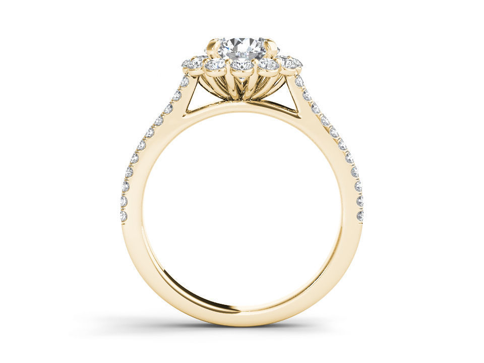 Solitaire ring 3dm stl render detail 3D print model 3D print model_8