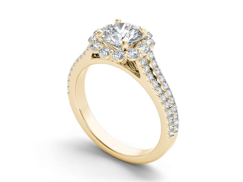 Solitaire ring 3dm stl render detail 3D print model 3D print model_7