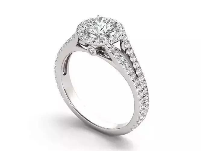 Solitaire ring 3dm stl render detail 3D print model