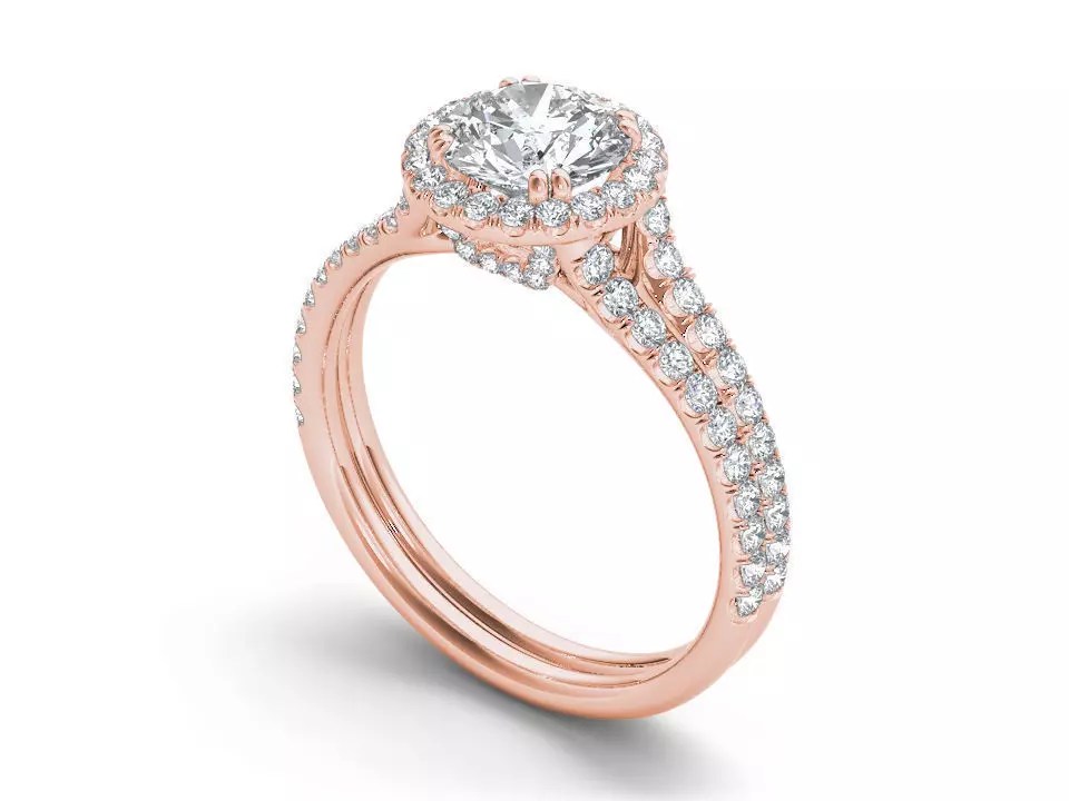 Solitaire ring 3dm stl render detail 3D print model 3D print model_0