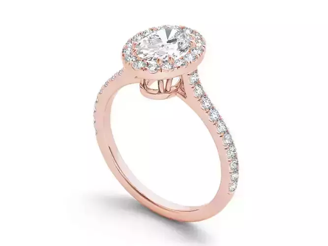 Solitaire ring 3dm stl render detail 3D print model