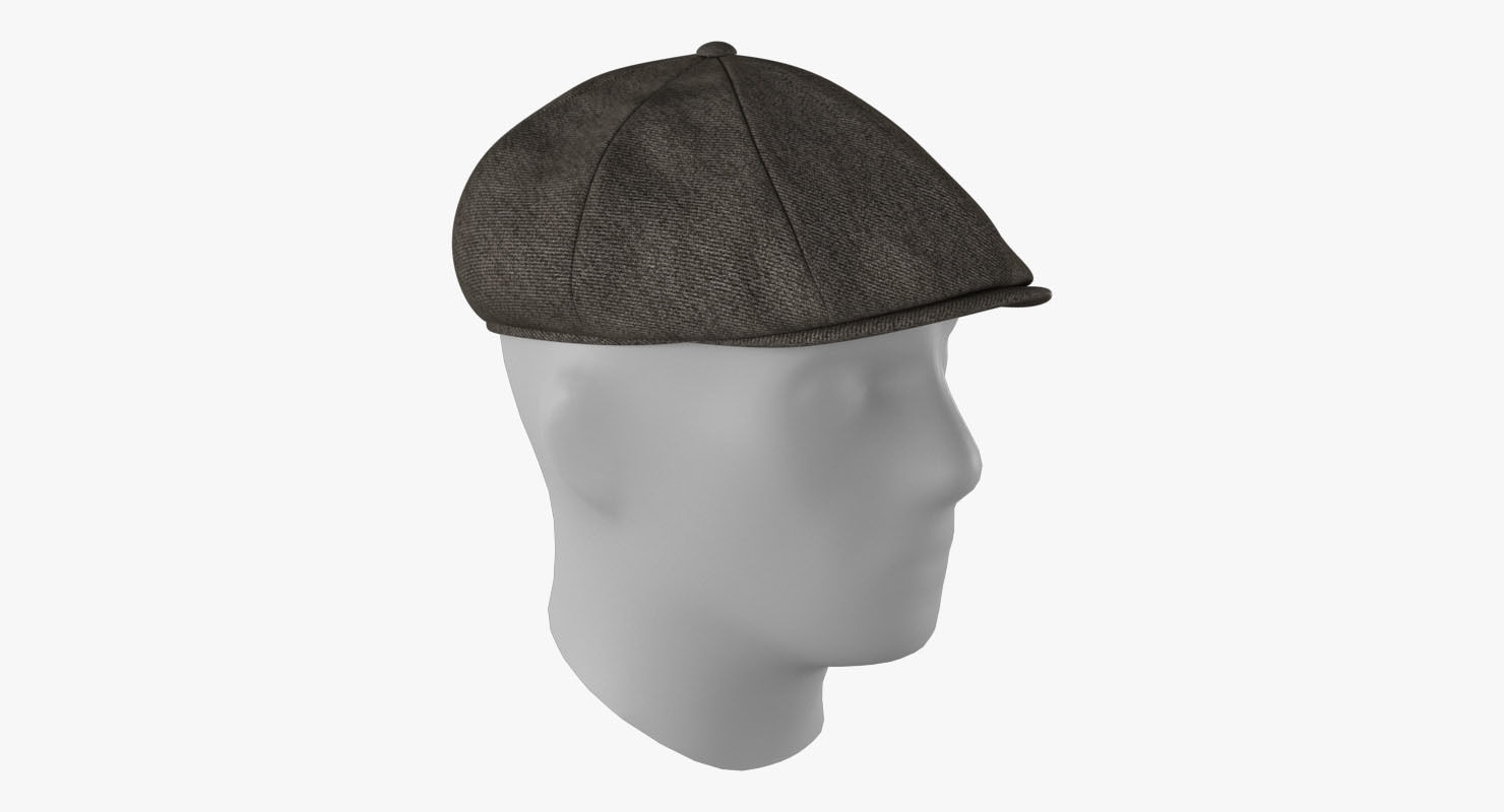 Newsboy Hat PBR Low-poly 3D model_1