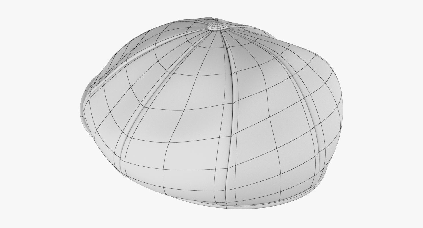 Newsboy Hat PBR Low-poly 3D model_18