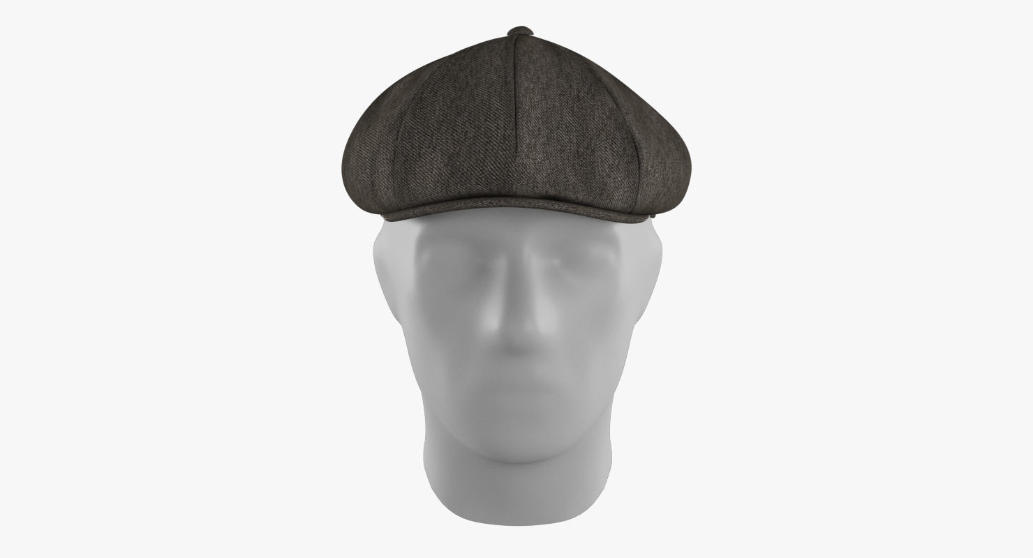 Newsboy Hat PBR Low-poly 3D model_2