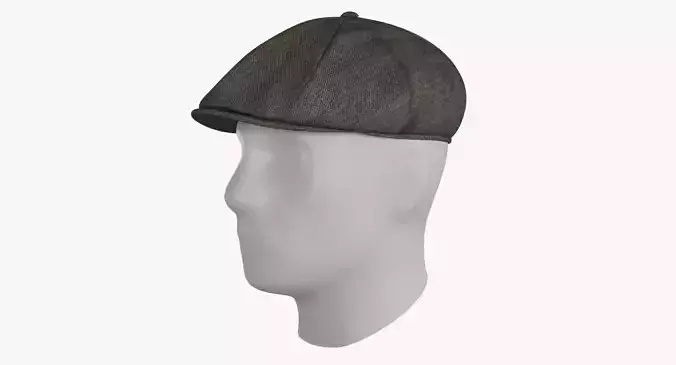 Newsboy Hat PBR Low-poly 3D model