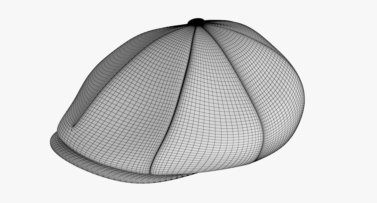 Newsboy Hat PBR Low-poly 3D model_17