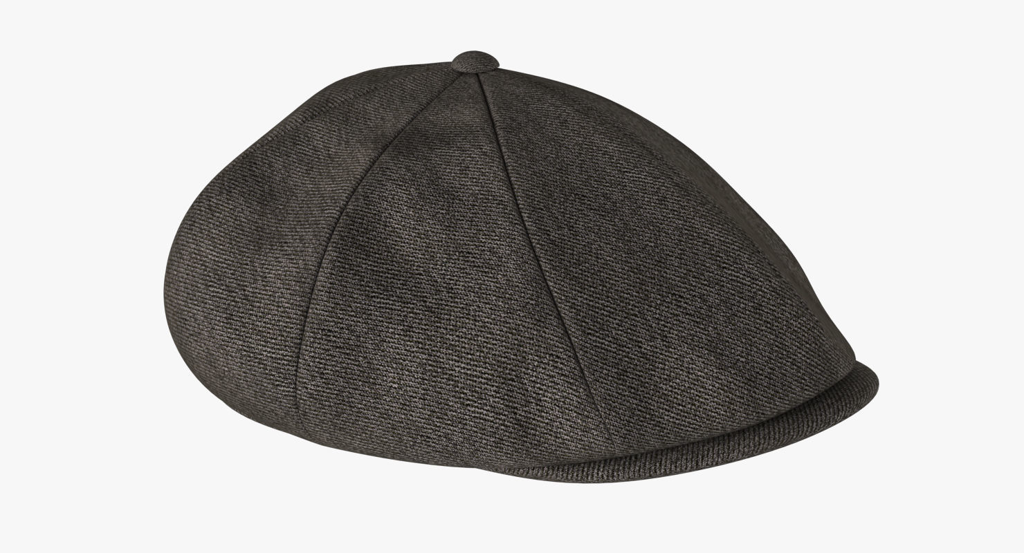 Newsboy Hat PBR Low-poly 3D model_10