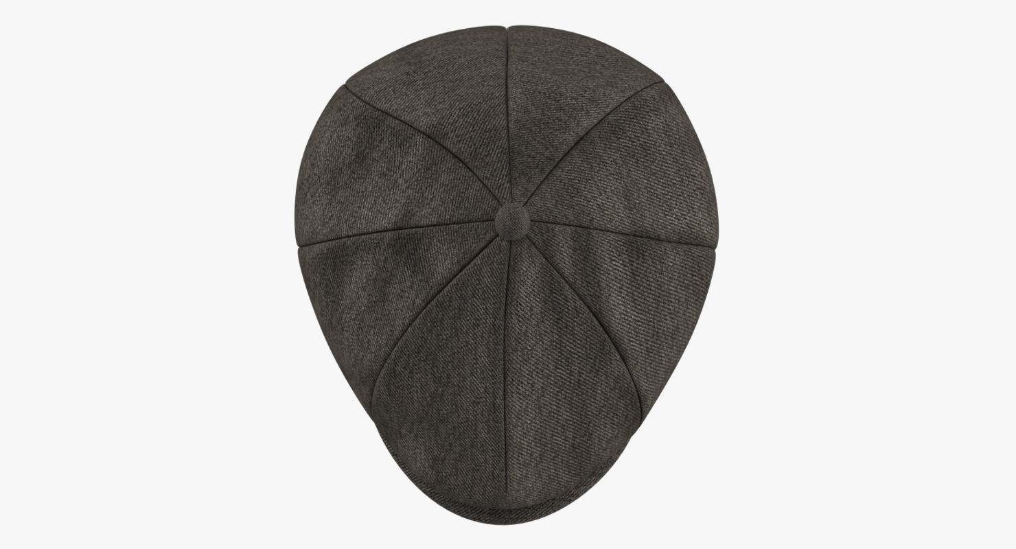 Newsboy Hat PBR Low-poly 3D model_4