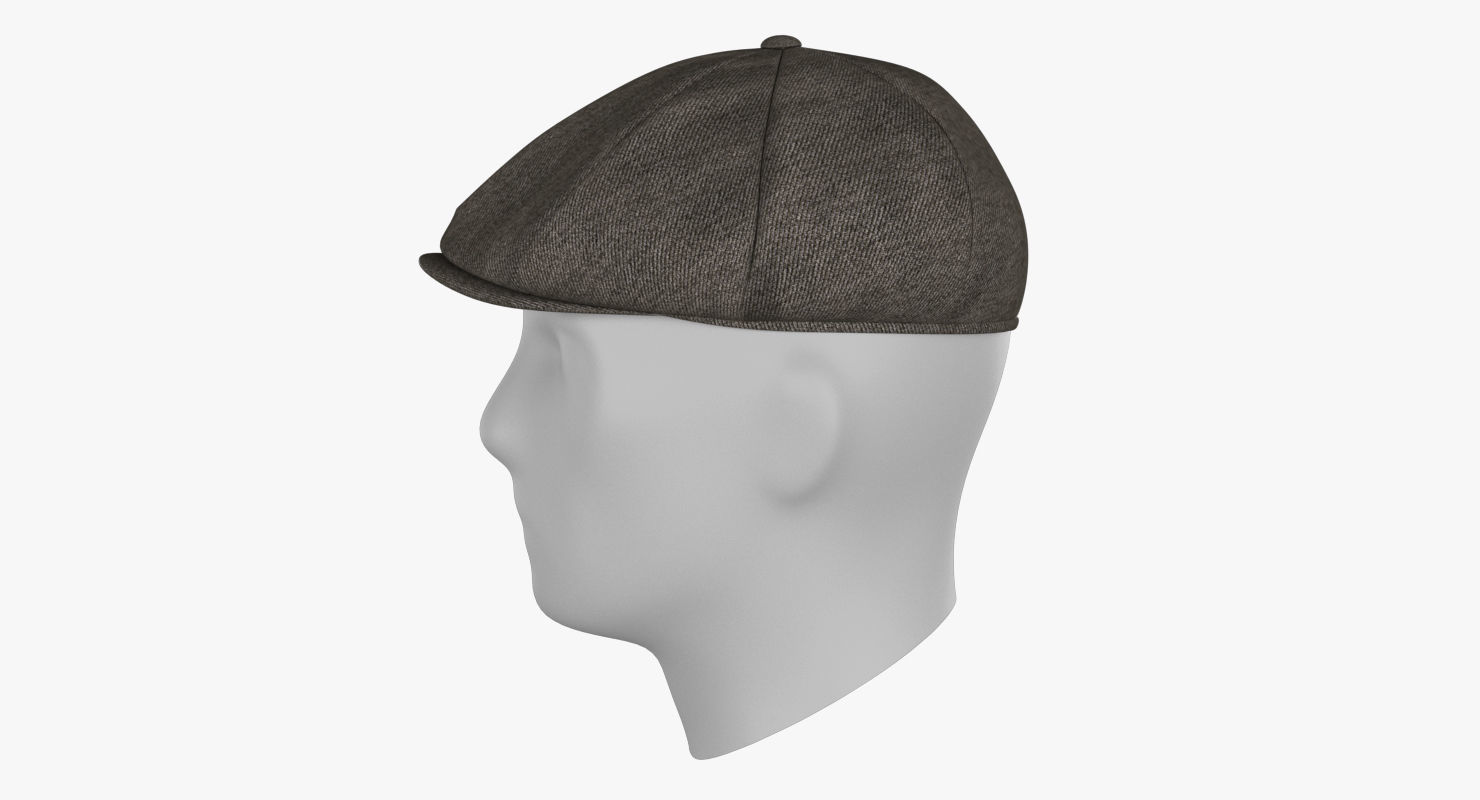 Newsboy Hat PBR Low-poly 3D model_6