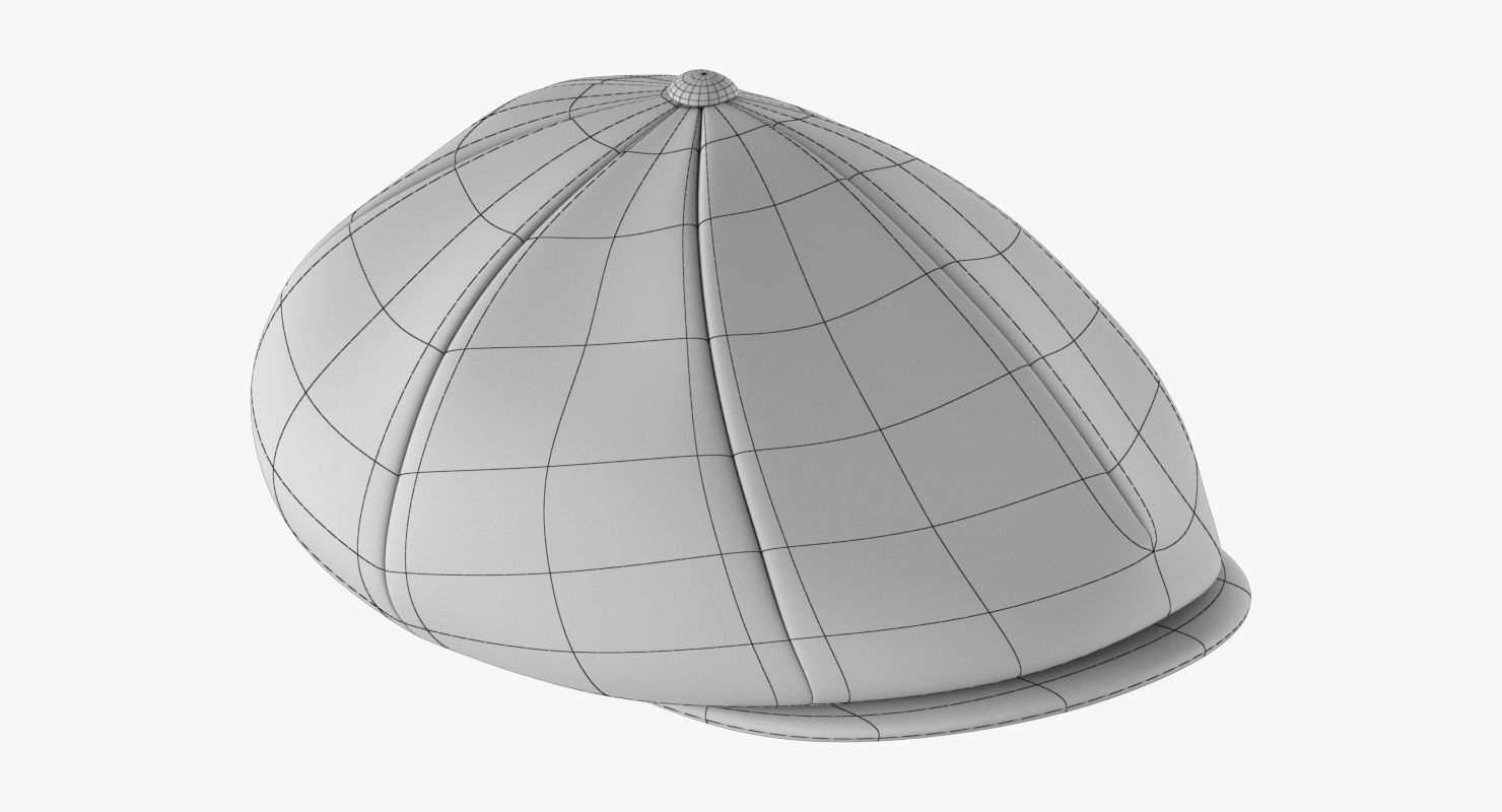 Newsboy Hat PBR Low-poly 3D model_20