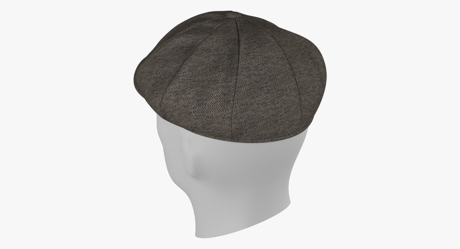 Newsboy Hat PBR Low-poly 3D model_5