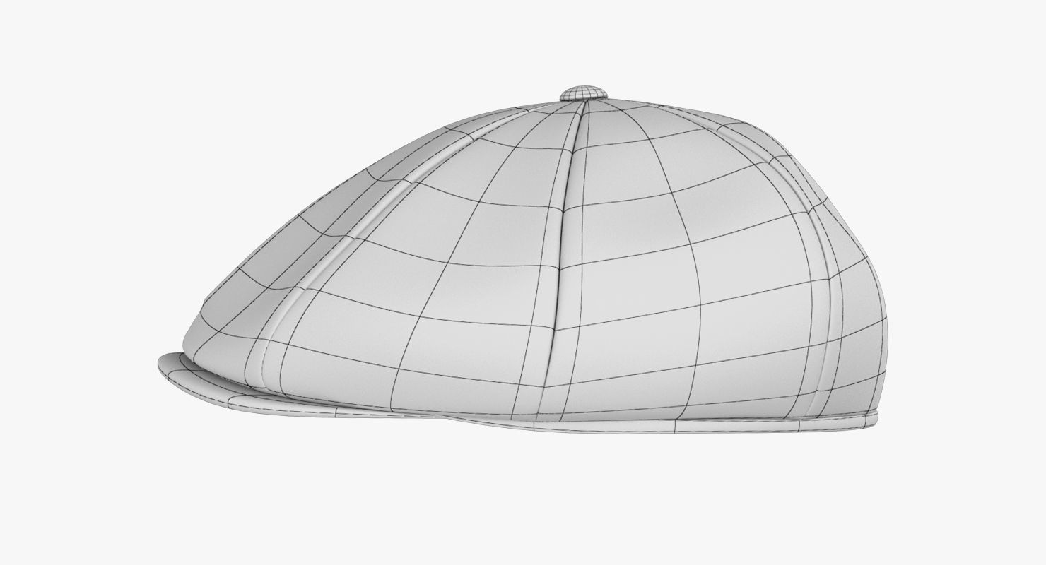 Newsboy Hat PBR Low-poly 3D model_19