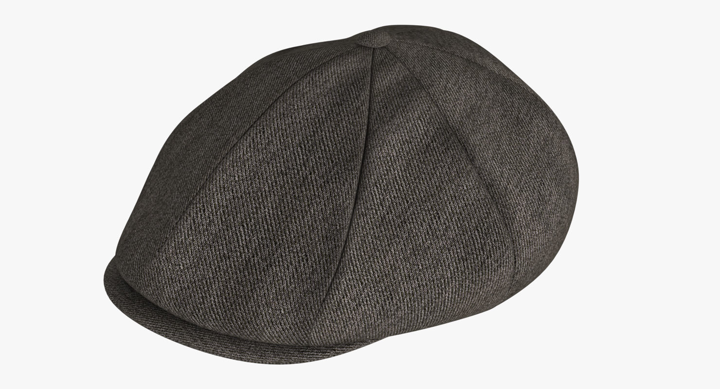 Newsboy Hat PBR Low-poly 3D model_7