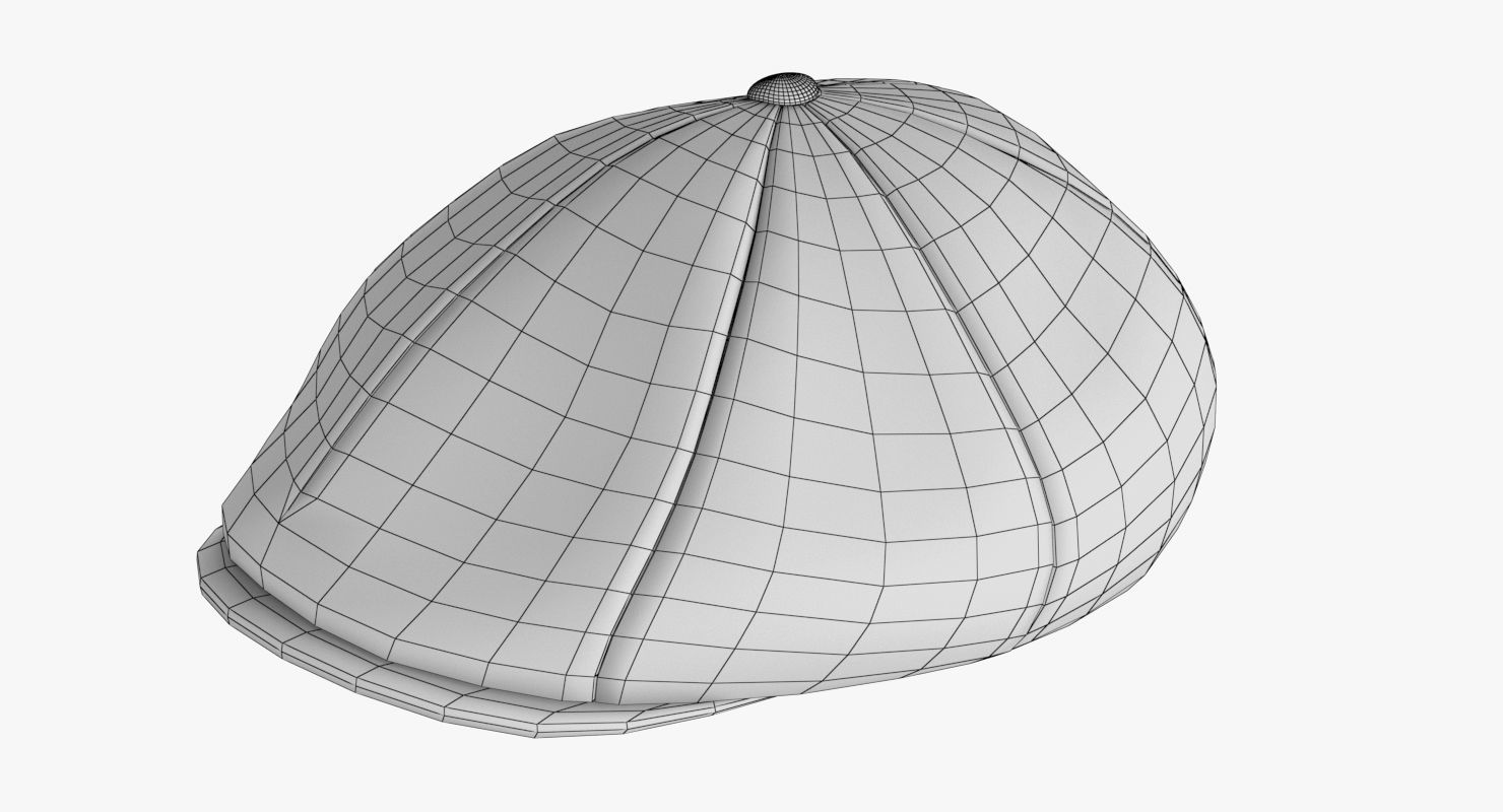 Newsboy Hat PBR Low-poly 3D model_15