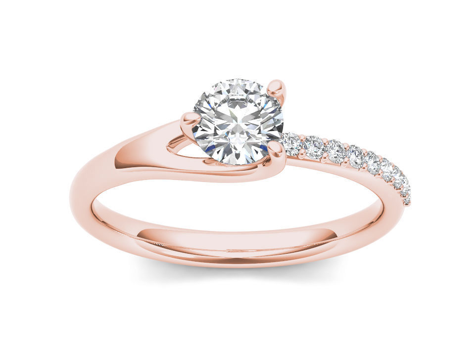 Solitaire ring 3dm stl render detail 3D print model 3D print model_5