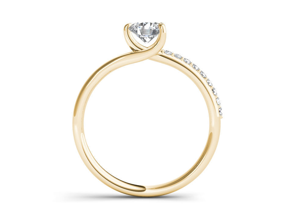 Solitaire ring 3dm stl render detail 3D print model 3D print model_8