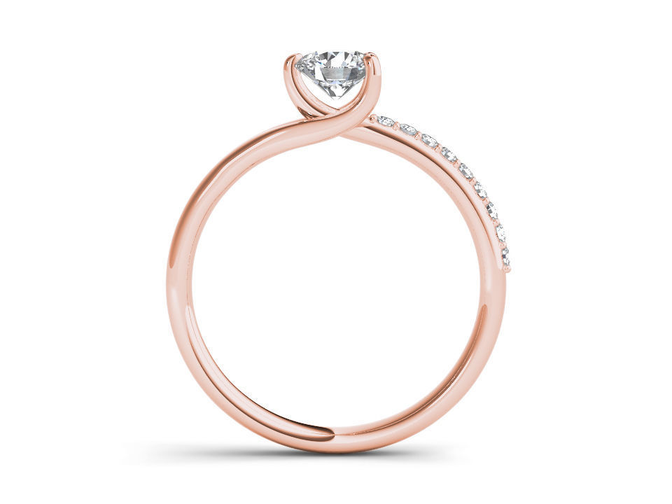 Solitaire ring 3dm stl render detail 3D print model 3D print model_4