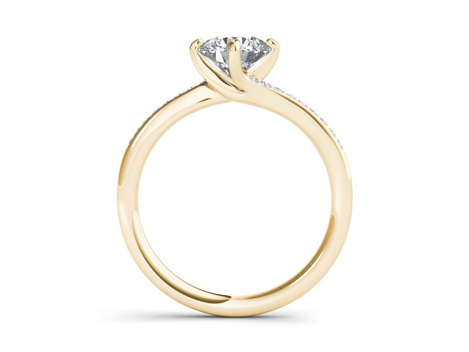 Solitaire ring 3dm stl render detail 3D print model 3D print model_8