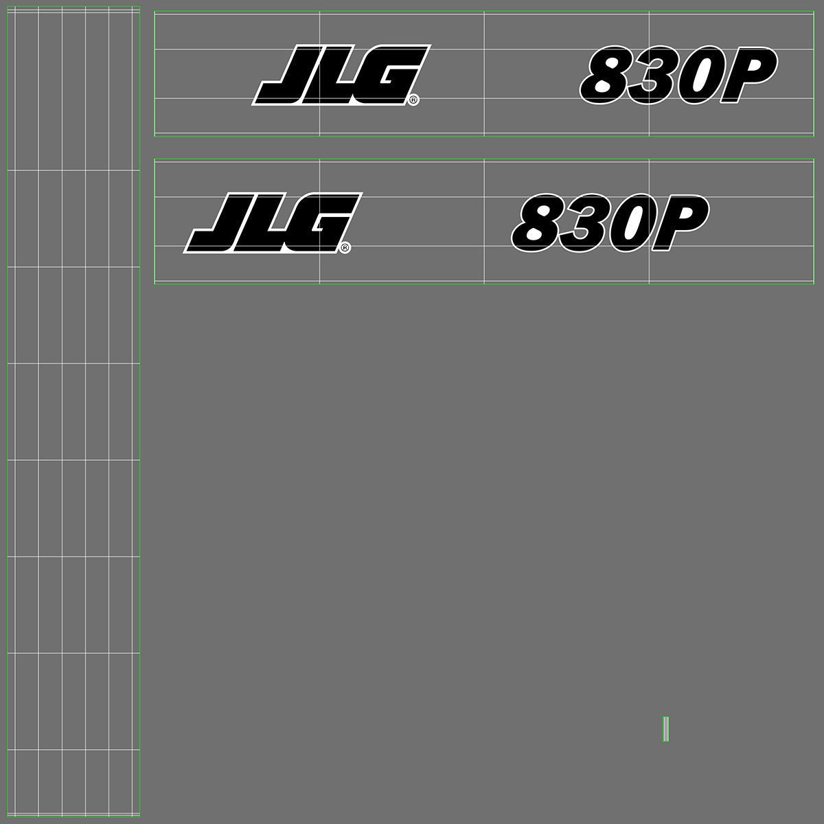 JLG 830P Push Around Mast Liff 3D model_18