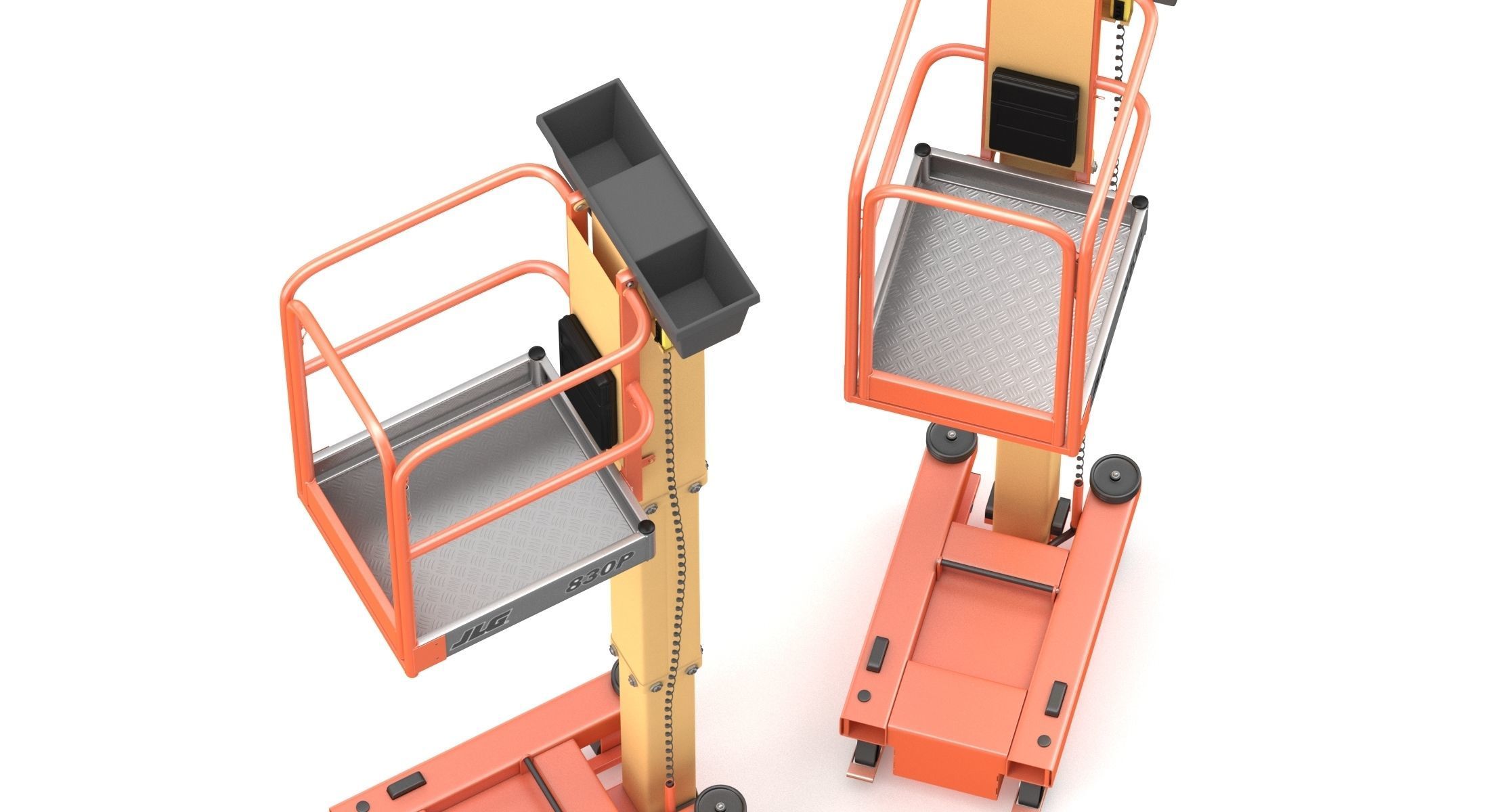 JLG 830P Push Around Mast Liff 3D model_11