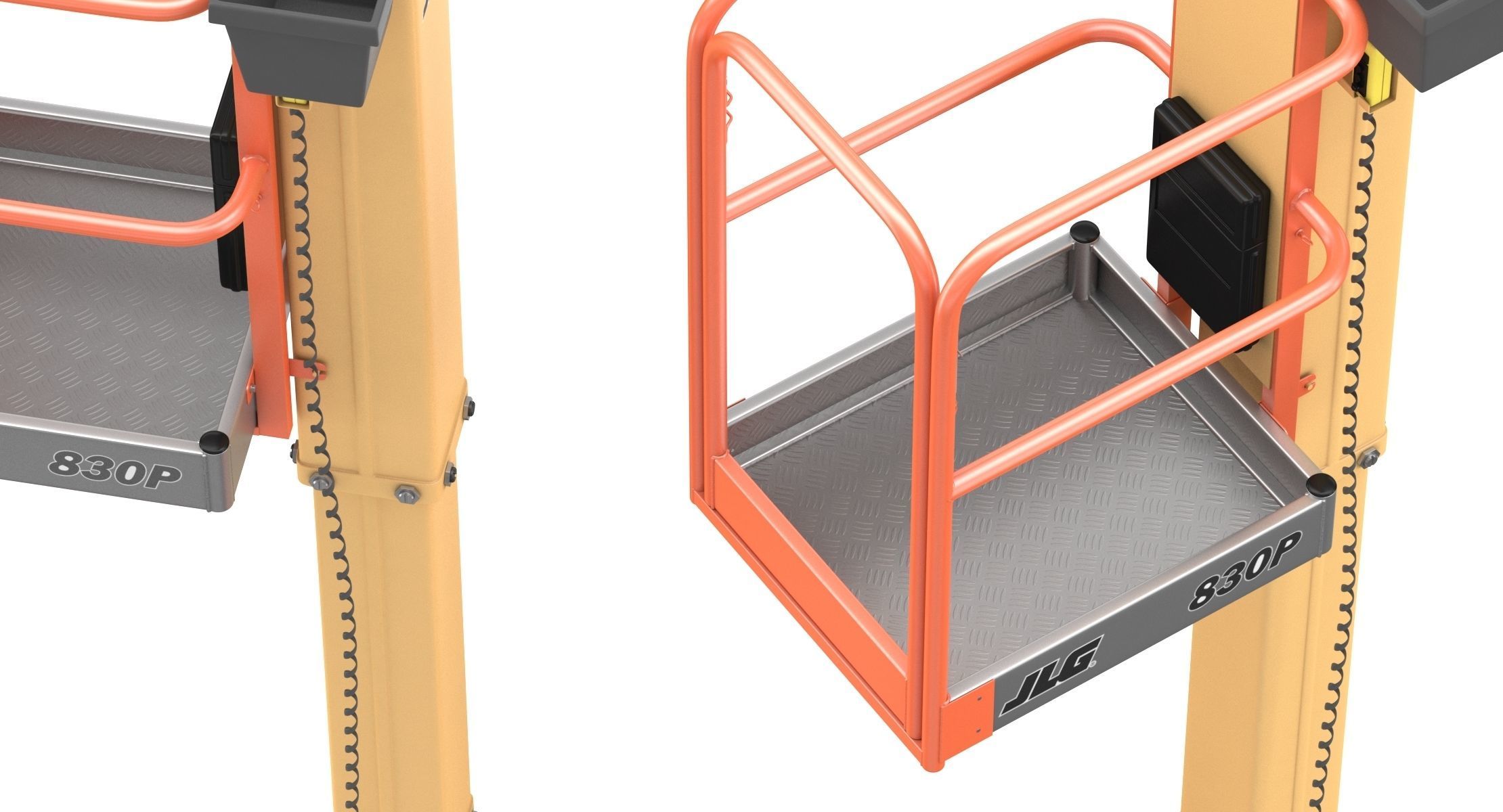 JLG 830P Push Around Mast Liff 3D model_12