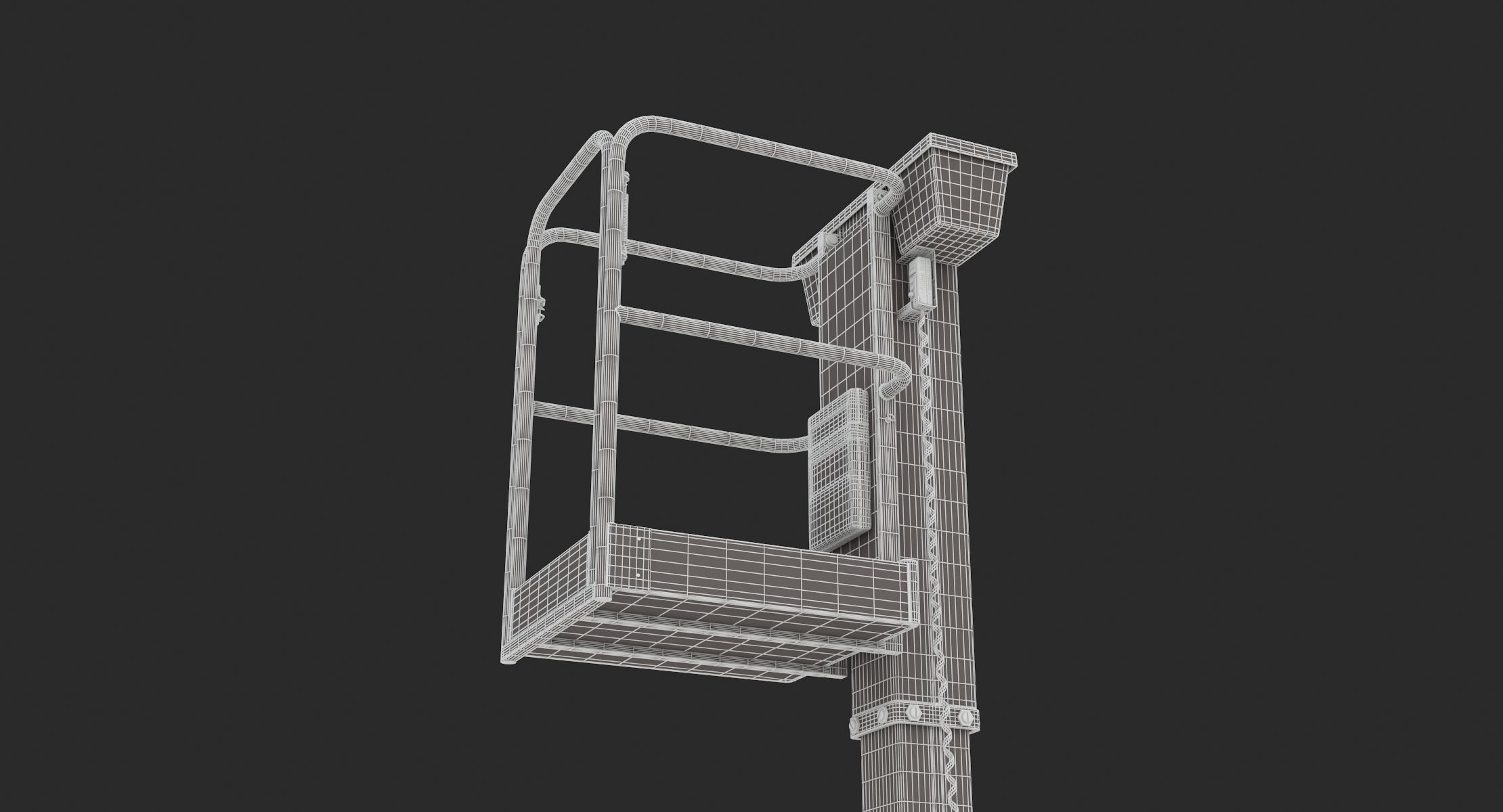 JLG 830P Push Around Mast Liff 3D model_29