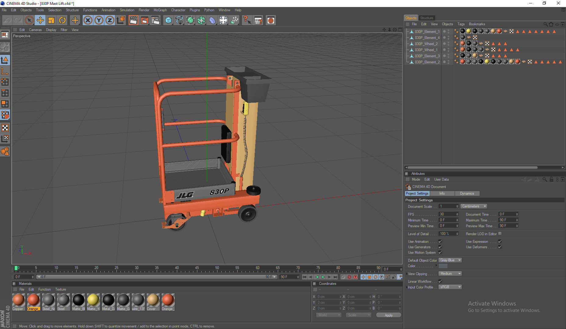 JLG 830P Push Around Mast Liff 3D model_16