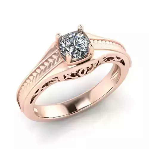 Beautiful engagement ring with leaves