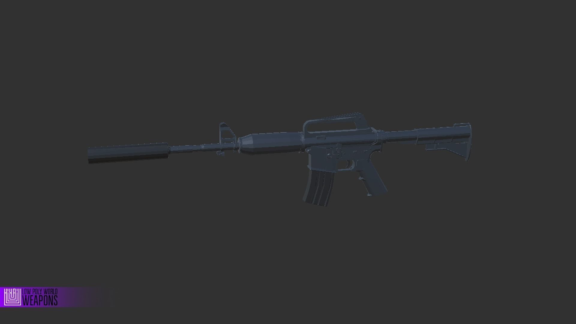 LOW POLY WORLD - STYLIZED CHARACTERS WITH WEAPONS Low-poly 3D model_26