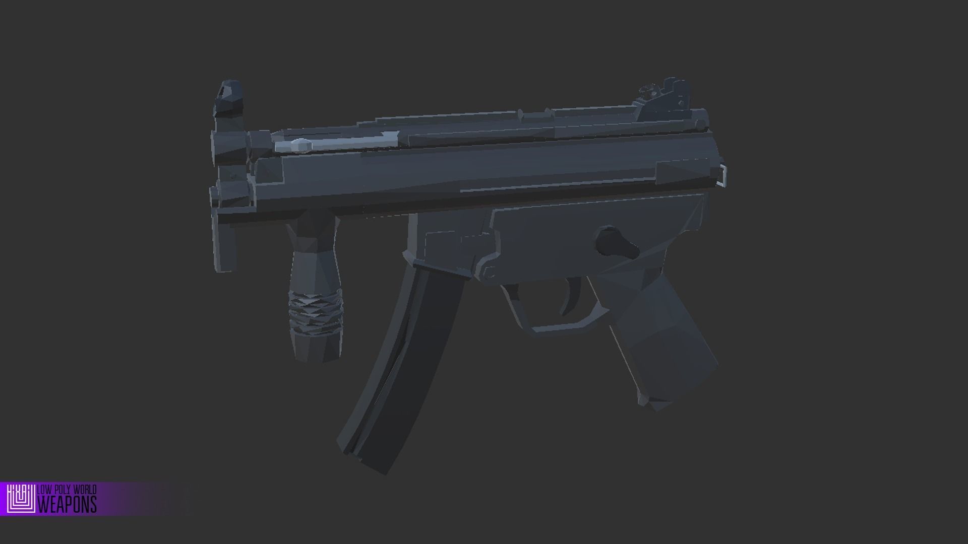 LOW POLY WORLD - STYLIZED CHARACTERS WITH WEAPONS Low-poly 3D model_25