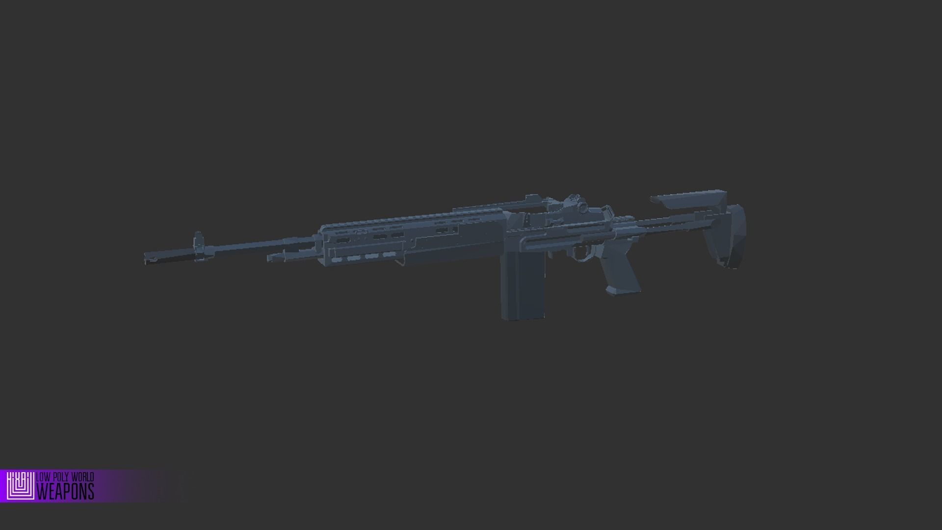 LOW POLY WORLD - STYLIZED CHARACTERS WITH WEAPONS Low-poly 3D model_27