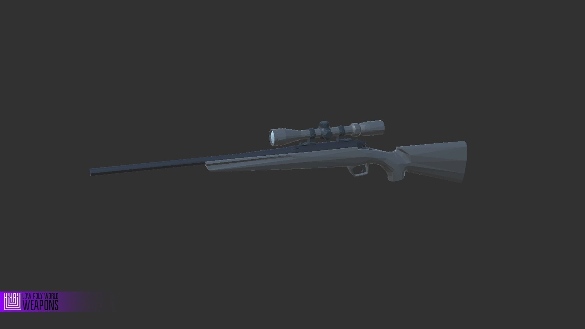 LOW POLY WORLD - STYLIZED CHARACTERS WITH WEAPONS Low-poly 3D model_17