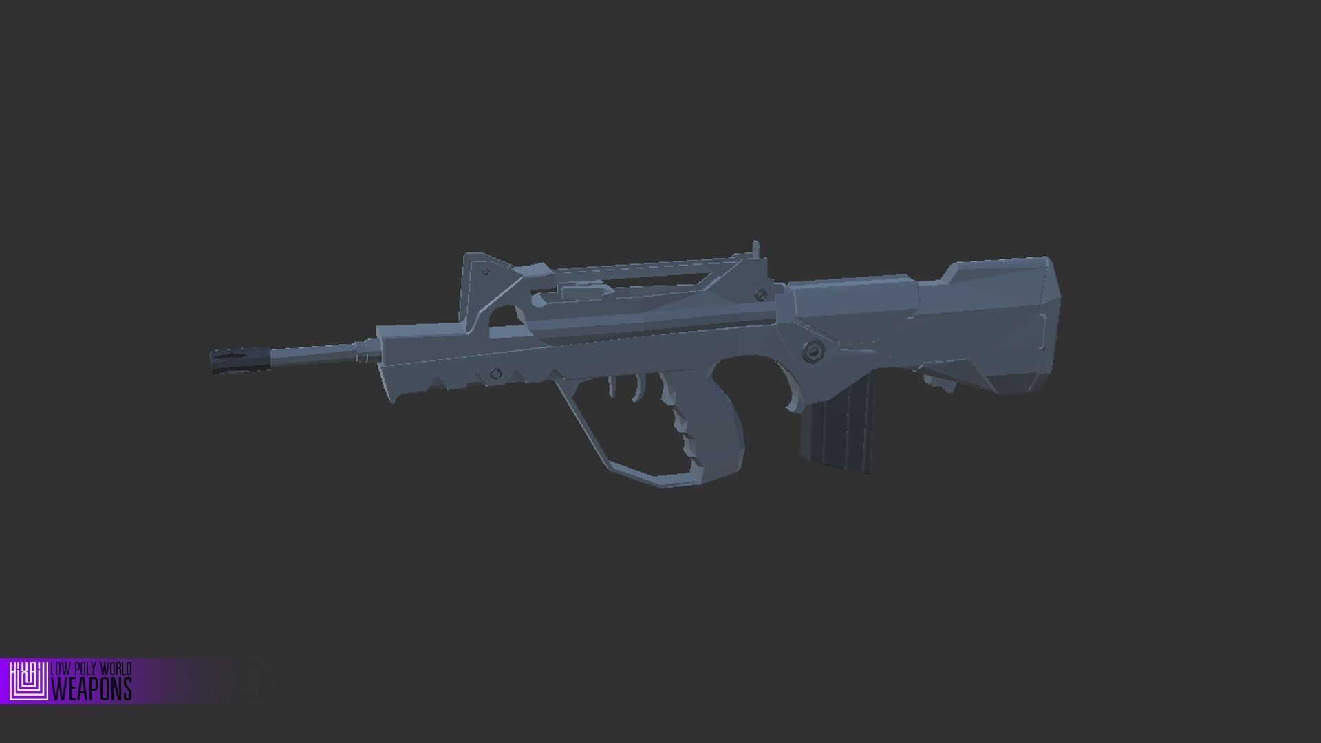 LOW POLY WORLD - STYLIZED CHARACTERS WITH WEAPONS Low-poly 3D model_24