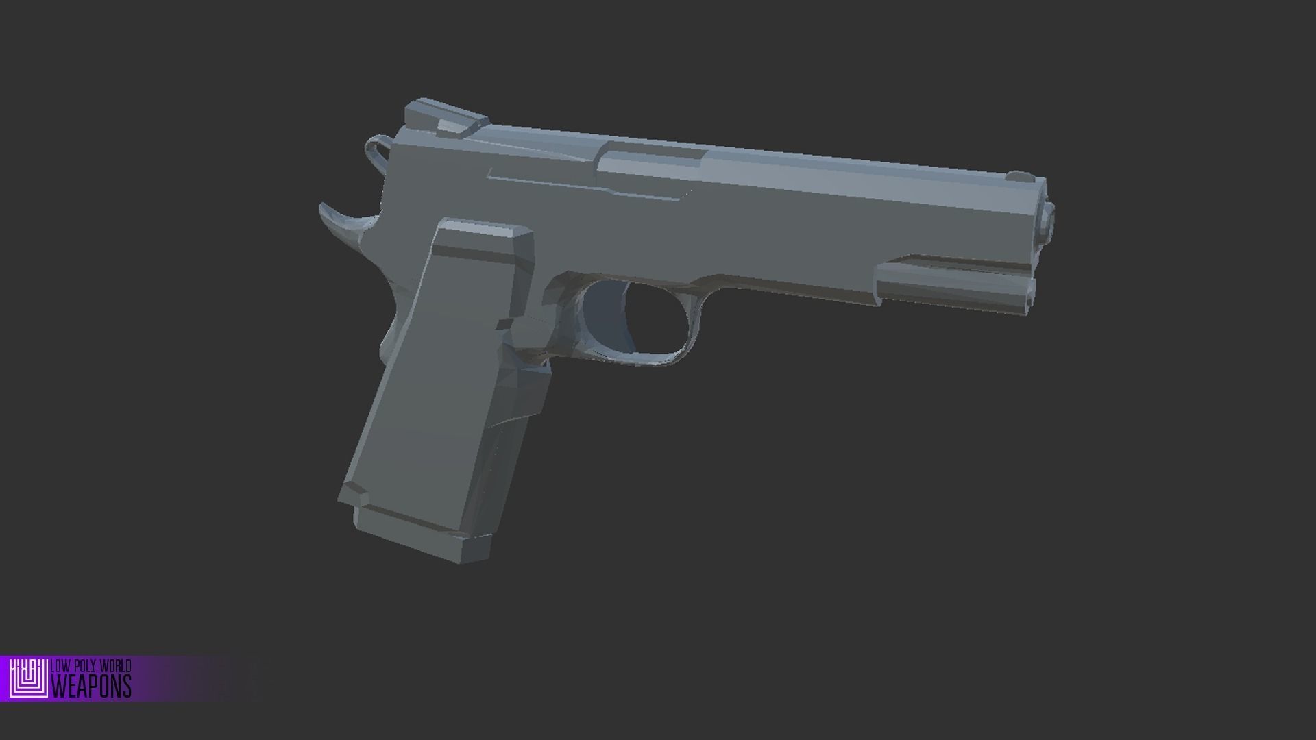 LOW POLY WORLD - STYLIZED CHARACTERS WITH WEAPONS Low-poly 3D model_22