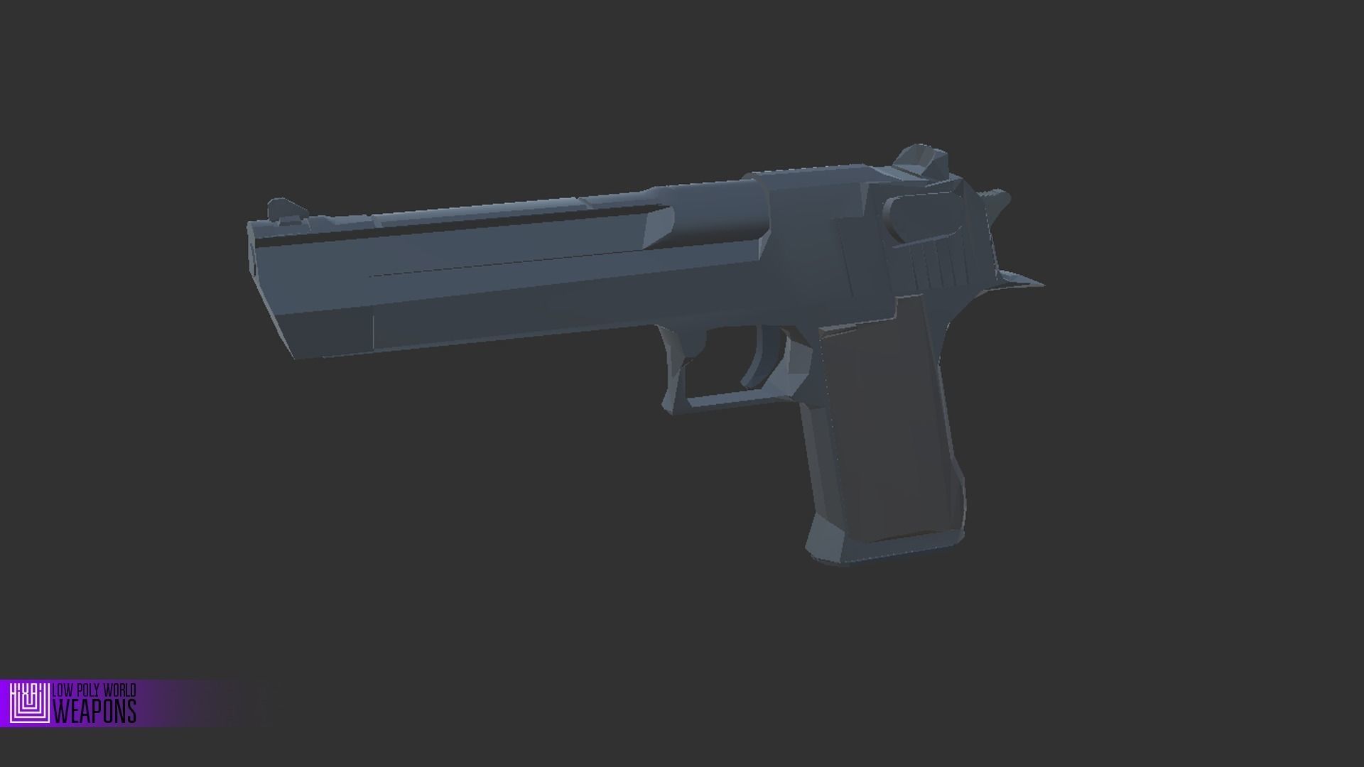 LOW POLY WORLD - STYLIZED CHARACTERS WITH WEAPONS Low-poly 3D model_19