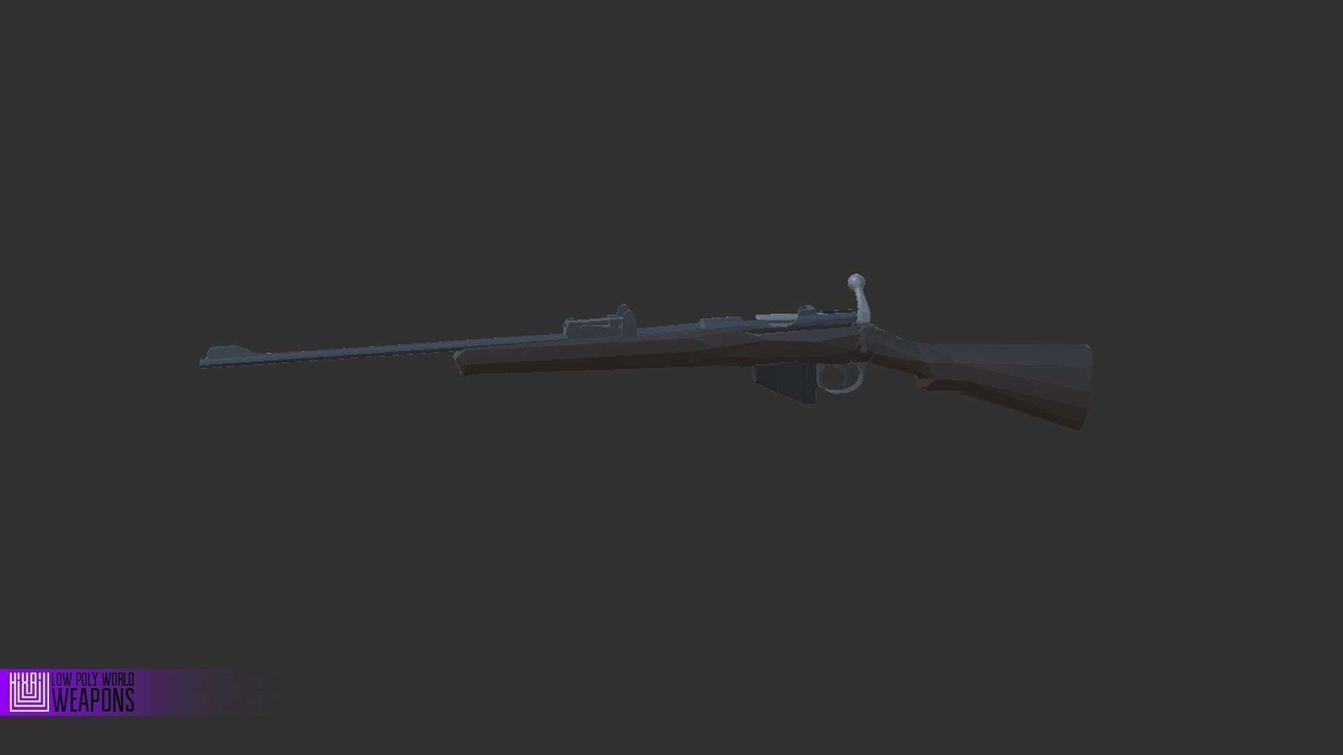 LOW POLY WORLD - STYLIZED CHARACTERS WITH WEAPONS Low-poly 3D model_15