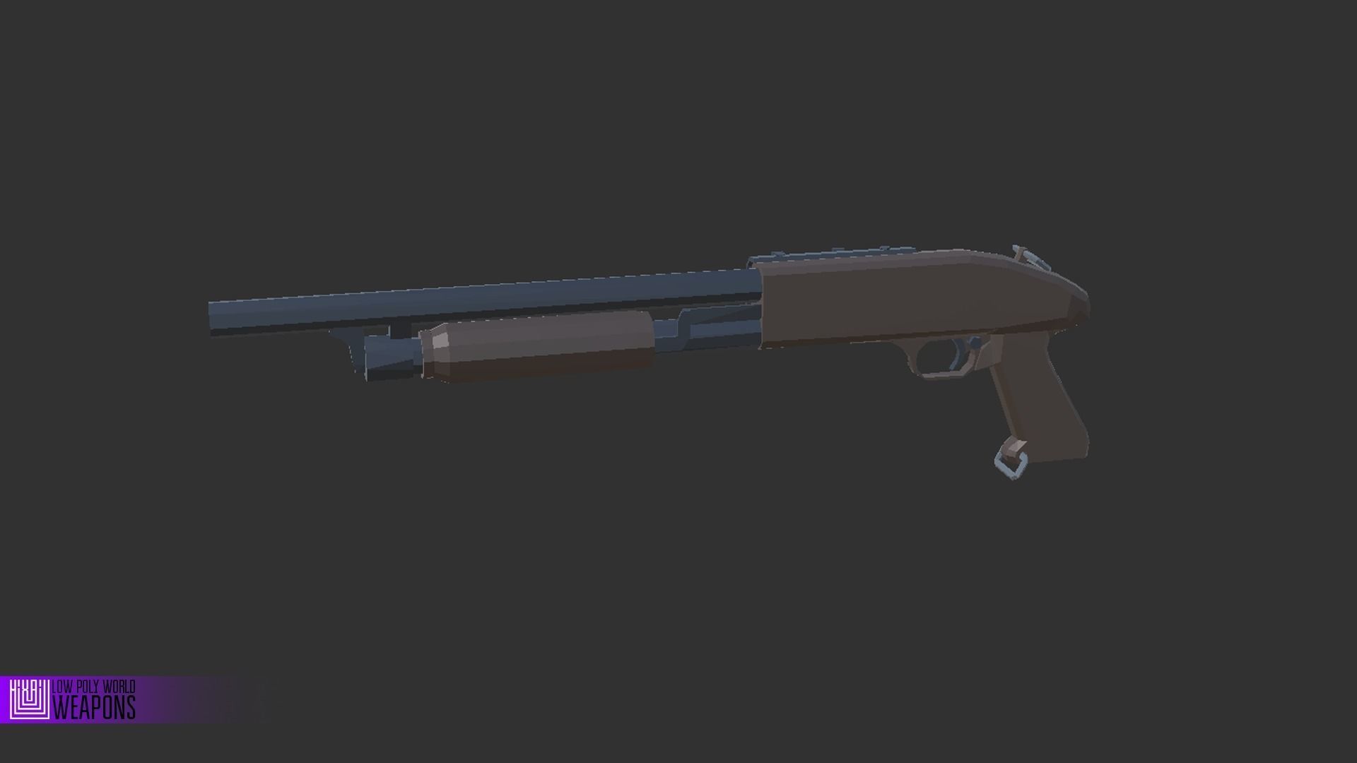 LOW POLY WORLD - STYLIZED CHARACTERS WITH WEAPONS Low-poly 3D model_9