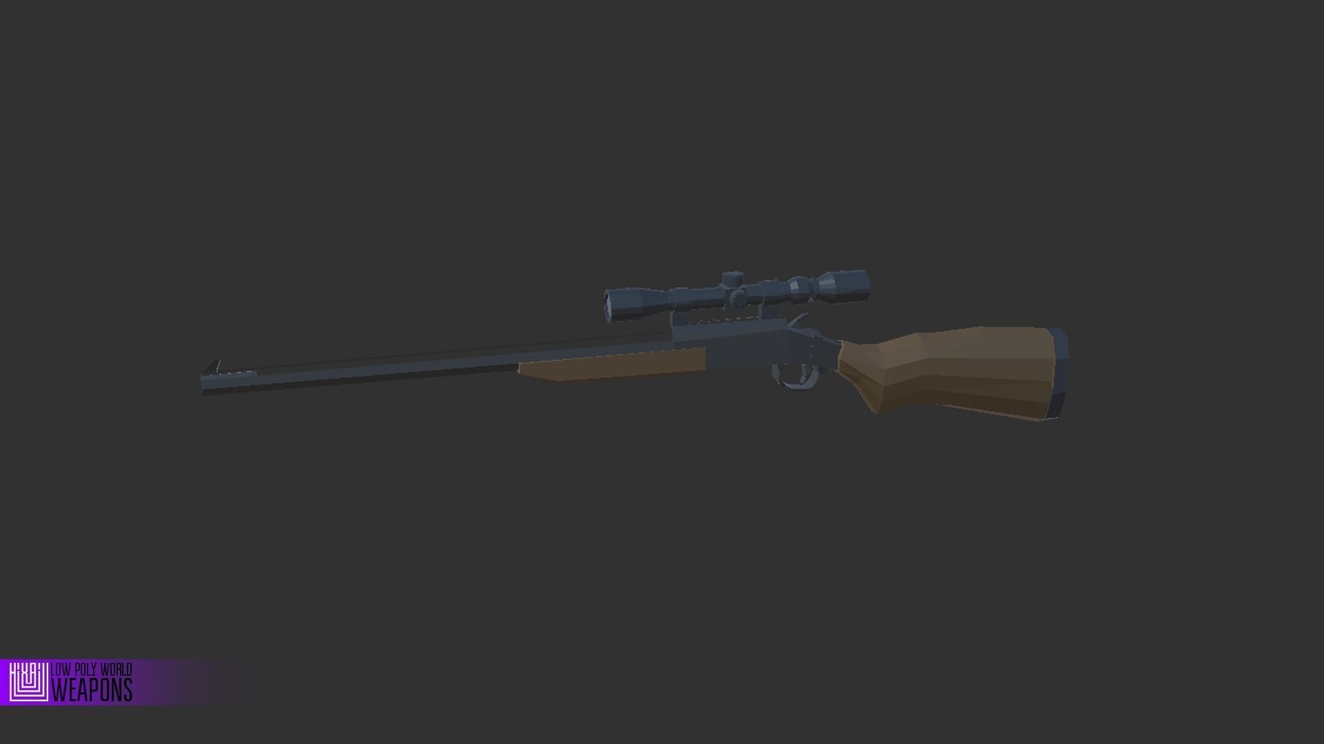 LOW POLY WORLD - STYLIZED CHARACTERS WITH WEAPONS Low-poly 3D model_16